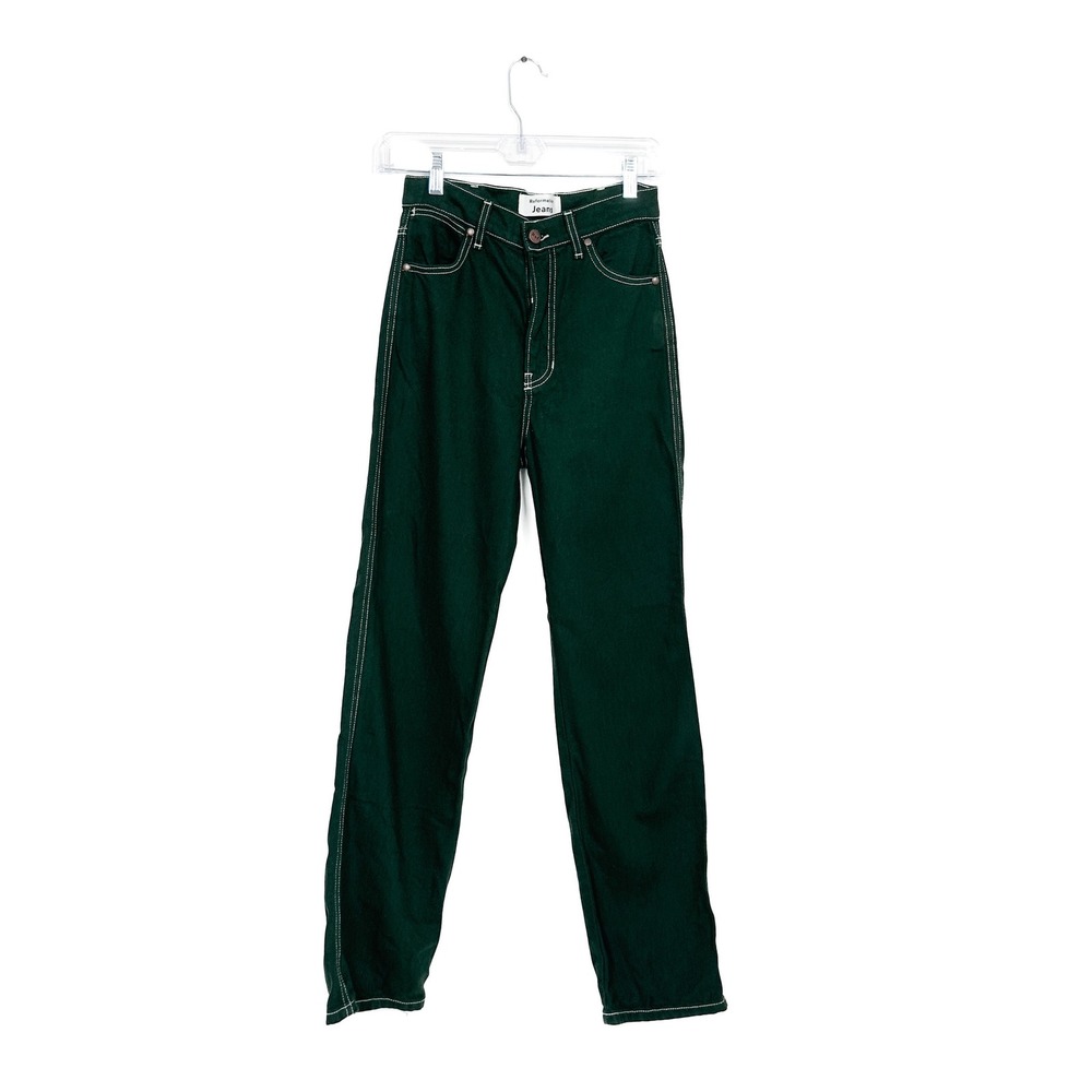Reformation Cowboy High Rise Straight Leg Green Jeans - size‎ 24